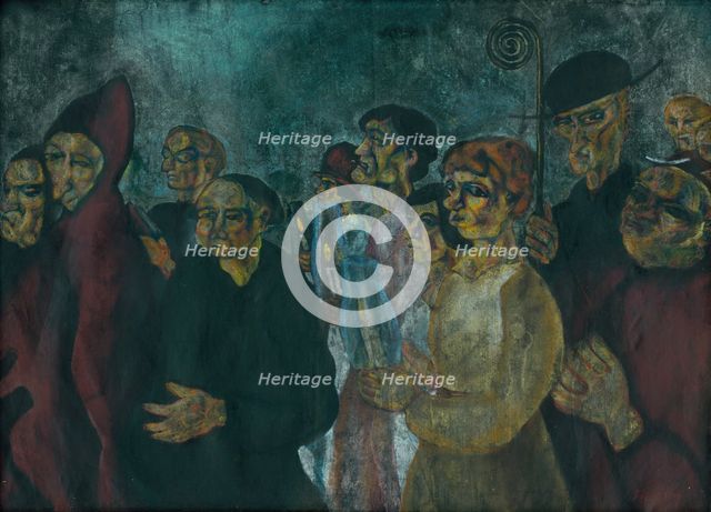 Procession of virgins, 1927. Creator: Konstantin Bauer.