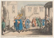 Procession of a Country Corporation, August 12, 1799., August 12, 1799. Creator: Thomas Rowlandson