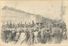 Procession of Alexander II, 1862. Creator: Teichel, Franz (1816-?)