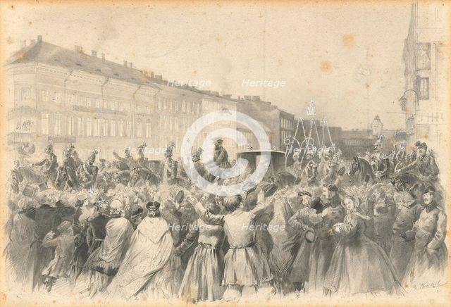 Procession of Alexander II, 1862. Creator: Teichel, Franz (1816-?).