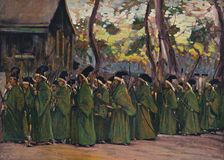 Procession of Archers at Kioto c1897. Artist: Mortimer L Menpes