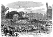 Procession of boats at Cambridge, 1870