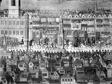 Procession of Edward VI along Cheapside, City of London, c1550
