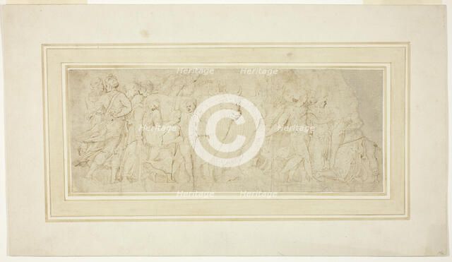 Procession of Figures and Oxen, 1549/53. Creator: Girolamo da Carpi.