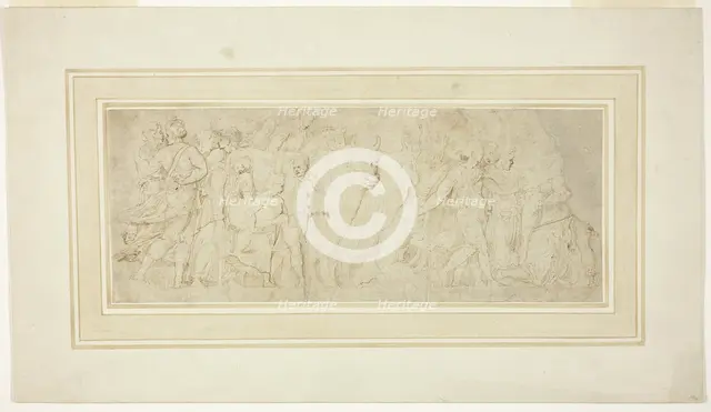 Procession of Figures and Oxen, 1549/53. Creator: Girolamo da Carpi.