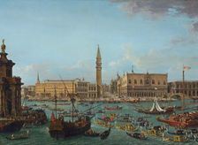 Procession of Gondolas in the Bacino di San Marco, Venice, 1742 or after. Creator: Antonio Joli
