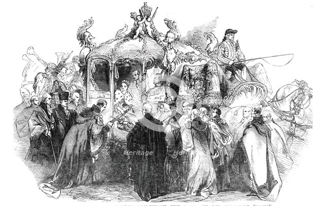 Procession of Her Majesty to open the new Royal Exchange..., 1844. Creator: Unknown.