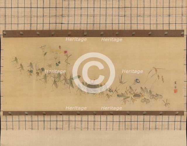 Procession of Insects, 19th century. Creator: Nishiyama Kan'ei.