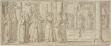 Procession of Nuns and Novices Honoring a Male Saint, n.d. Creator: Unknown