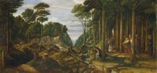 Procession of Pilgrims in the Forest, 1814. Creator: Ferdinand Olivier