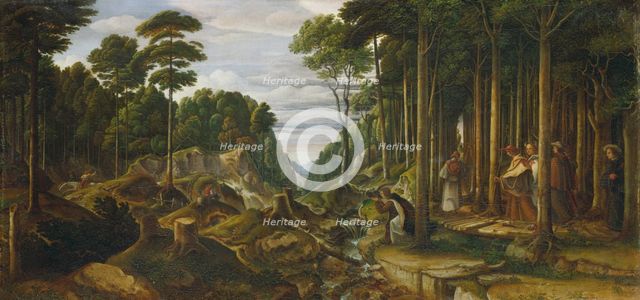 Procession of Pilgrims in the Forest, 1814. Creator: Ferdinand Olivier.