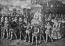 'Procession of Queen Elizabeth to Blackfriars, June 9, 1600 1890. Creator: Unknown