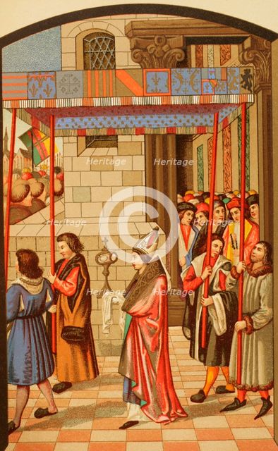 Procession of René I of Anjou, (1409-1480), King of Naples, in Aix-en-Provence, 1877.  Creator: Unknown.