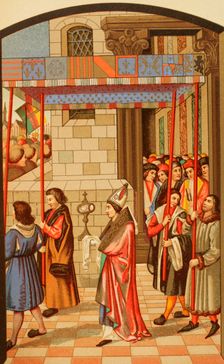 Procession of René I of Anjou, (1409-1480), King of Naples, in Aix-en-Provence, 1877. Creator: Unknown