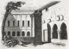 Processional cloister, Monastery of San Pedro de Cardeña, Castrillo del Val, Burgos..., Spain, 1852. Creator: Unknown