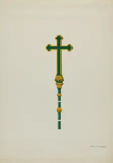 Processional Cross, c. 1936. Creator: David P. Willoughby