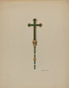 Processional Cross, c. 1936. Creator: William Hoffman
