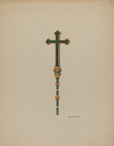 Processional Cross, c. 1936. Creator: William Hoffman