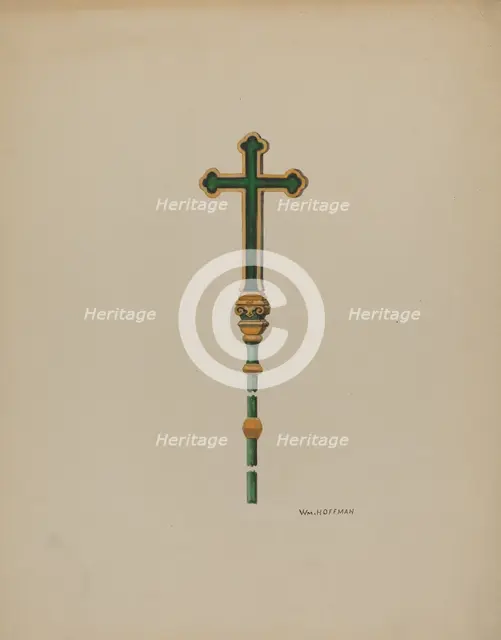 Processional Cross, c. 1936. Creator: William Hoffman.