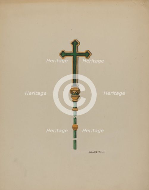 Processional Cross, c. 1936. Creator: William Hoffman.