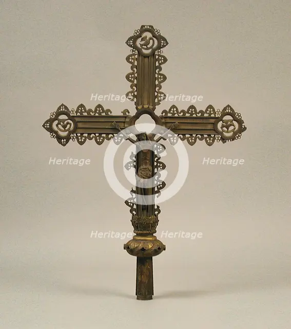 Processional Cross, Irish, early 20th century (original dated 15th century). Creator: Unknown.