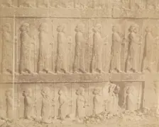 Processione sulla facciata della Grande Scala, 1858. Creator: Luigi Pesce