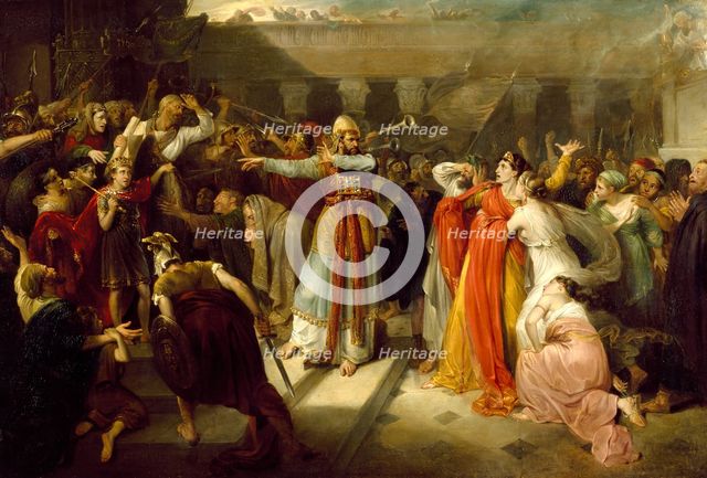 Proclaiming Joash King, c1815. Creator: Edward Bird.