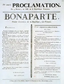Proclamation of Napoleon as 1st Consul 19th century