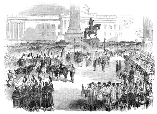 Proclamation of Peace at Trafalgar-Square, 1856.  Creator: Unknown.