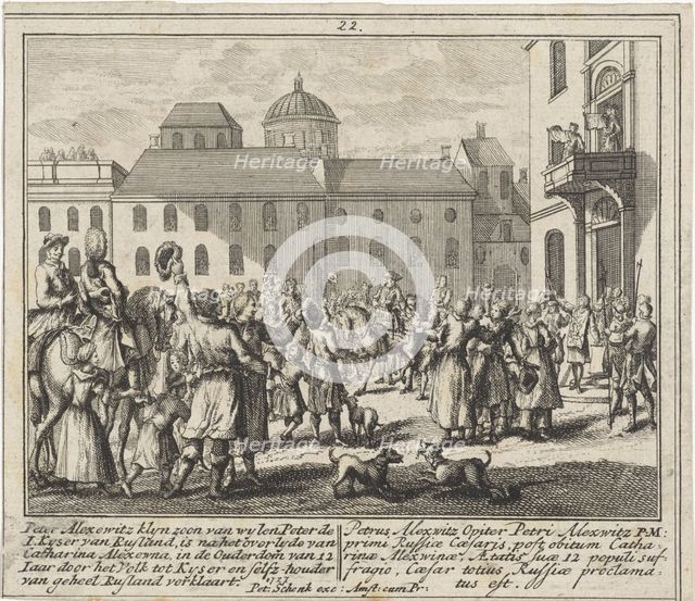 Proclamation of Peter II Alexeyevich as tsar of Russia, 1727.