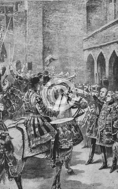 'Proclamation of Queen Victoria at St. James's Palace , June 31, 1837', (1901).  Creator: Unknown.