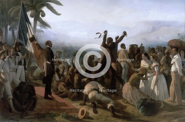 Proclamation of the Abolition of Slavery in the French Colonies, 27 April 1848. Artist: Biard, François-August (1798-1882)