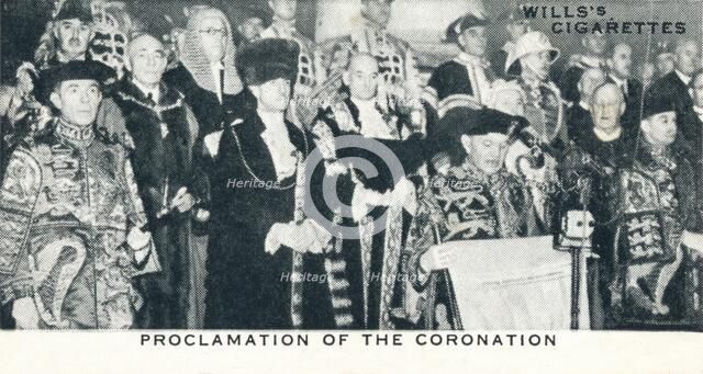 'Proclamation of the Coronation', 1936 (1937). Artist: Unknown.
