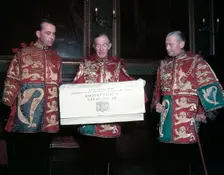 Proclamation of the Coronation of Elizabeth II, 1953. Creator: Arthur Charles Kirby Ware