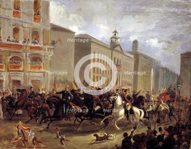 Proclamation of the First Republic in the Puerta del Sol, 1873.