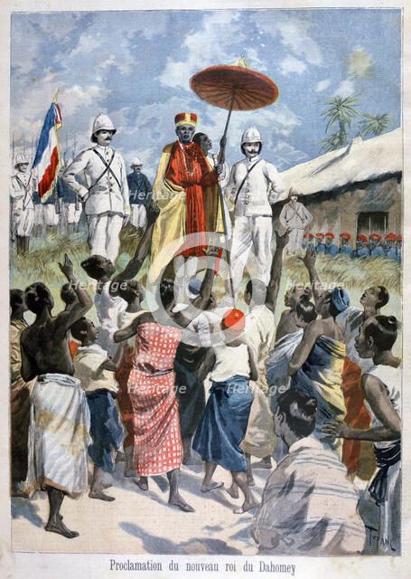 Proclamation of the new King of Dahomey, 1894. Artist: Oswaldo Tofani