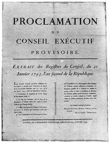 Proclamation of the order for the execution of Louis XVI of France, 1793 (1894)