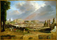 Proclamation of the Republic on the portico of the Chamber of Deputies, May 4, 1848. Creator: Unknown