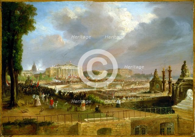 Proclamation of the Republic on the portico of the Chamber of Deputies, May 4, 1848. Creator: Unknown.