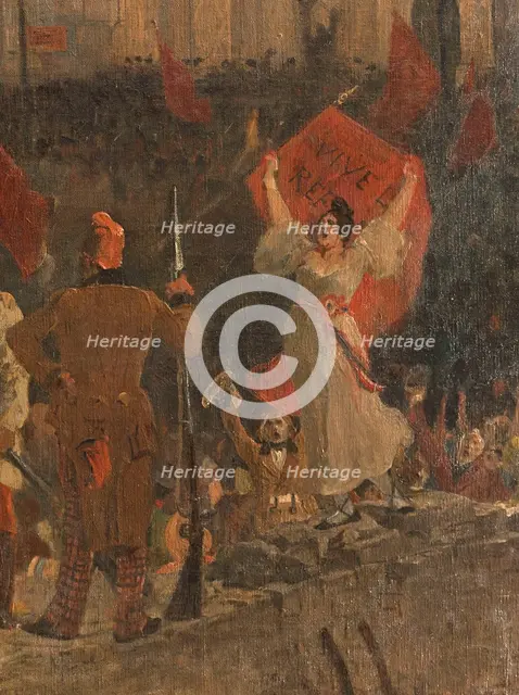 Proclamation de la République le 24 février 1848, c.1902. Creator: Jean-Paul Laurens.