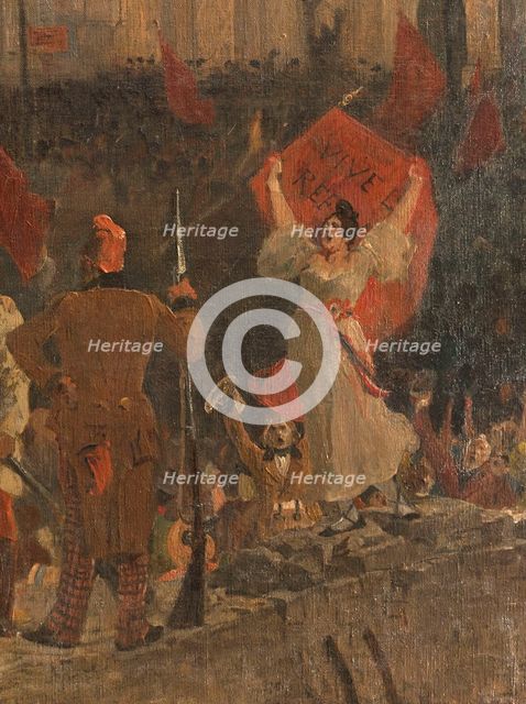 Proclamation de la République le 24 février 1848, c.1902. Creator: Jean-Paul Laurens.