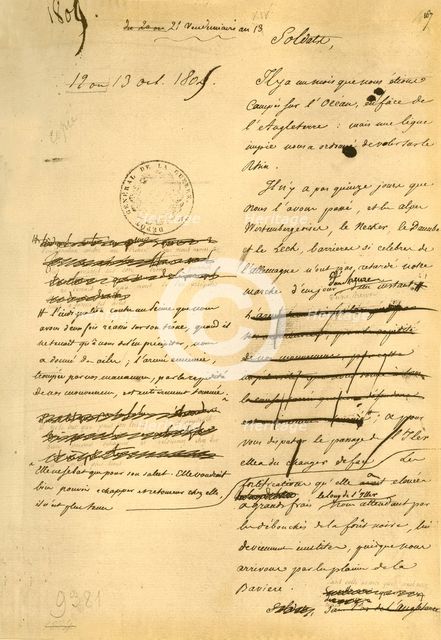 Proclamation to the army, 13 October 1805, (1921). Creator: Napoleon Bonaparte I.