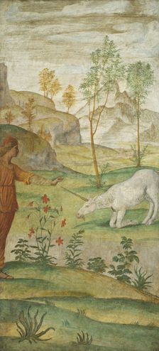Procris and the Unicorn, c. 1520/1522. Creator: Bernardino Luini
