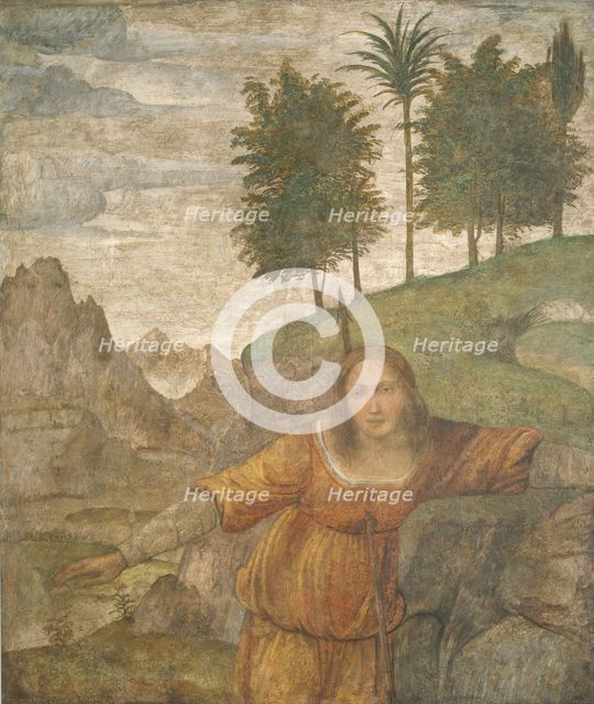 Procris Pierced by Cephalus' Javelin, c. 1520/1522. Creator: Bernardino Luini.
