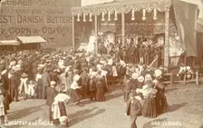 Proctor's Bioscope, sideshow at Chesterfield Races, Derbyshire, c1900. Creator: Unknown