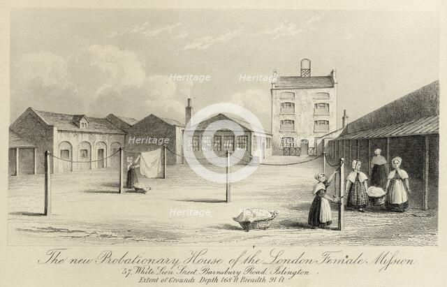 Probationary House of the London Female Mission, 57 White Lion Street, Islington, London, c1836.  Artist: Unknown.