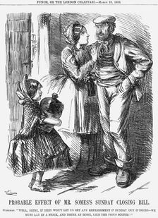 Probable Effect of Mr.Somes's Sunday Closing Bill 1863. Artist: John Leech