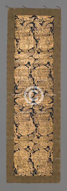 Probably a Temple Hanging (Altered), Japan, late Edo period (1789-1868), 1801/33. Creator: Unknown.