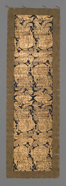 Probably a Temple Hanging (Altered), Japan, late Edo period (1789-1868), 1801/33. Creator: Unknown