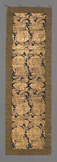 Probably a Temple Hanging (Altered), Japan, late Edo period (1789-1868), 1801/33. Creator: Unknown